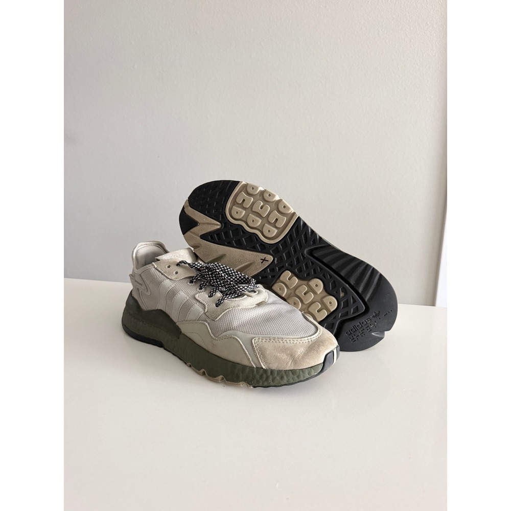 Adidas Nite Jogger Sneakers Mens 11 Grey Olive Green Cordura EE5871 Reflective